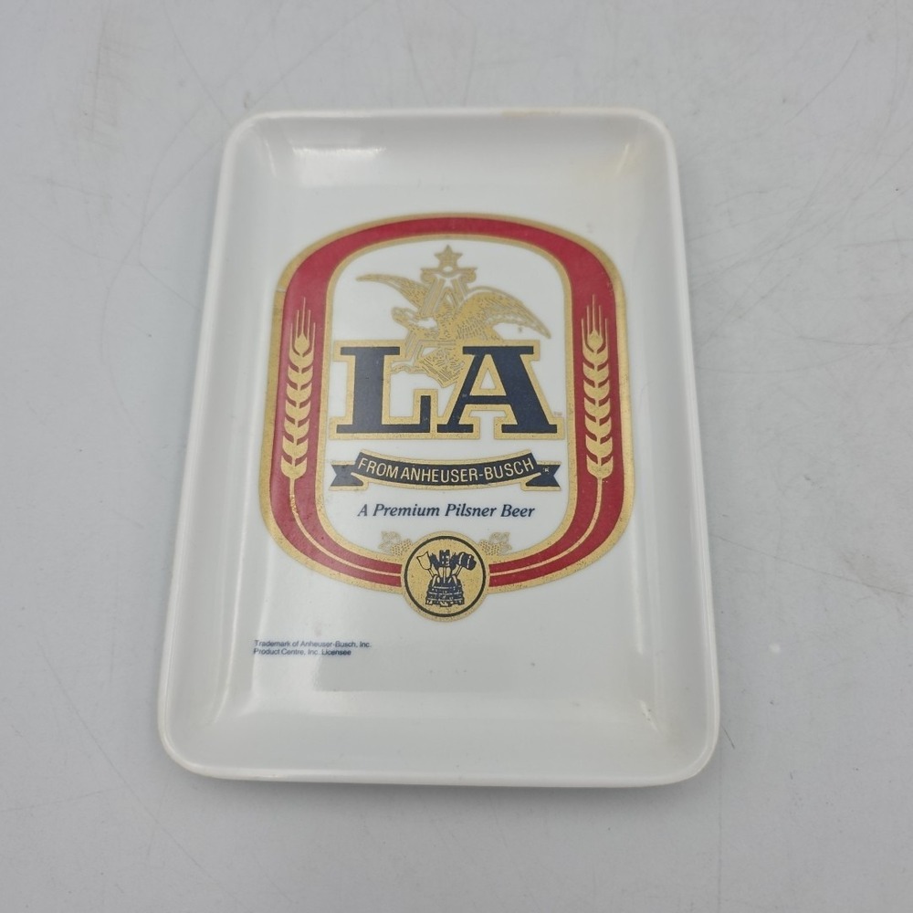 1980's Anheuser Busch Beer Small Tray LA Pilsner Beer